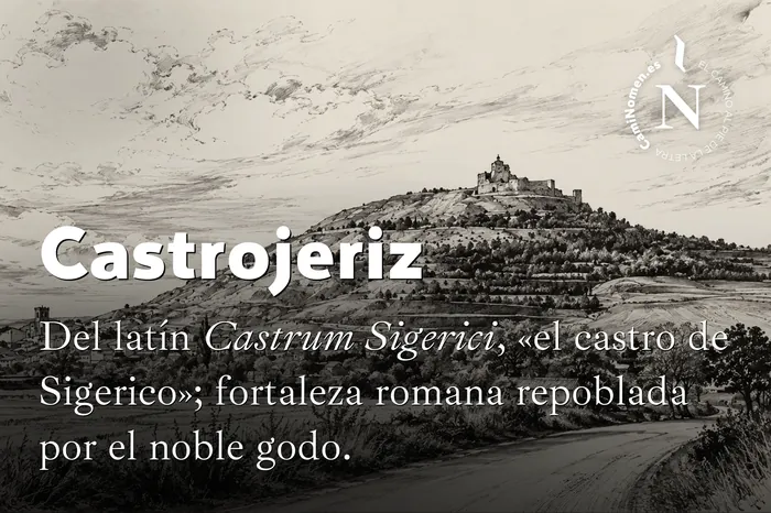 Castrojeriz, imagen para redes con su etimología.