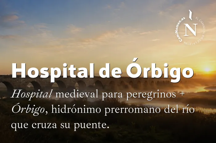 Hospital de Órbigo, imagen para redes con su etimología.