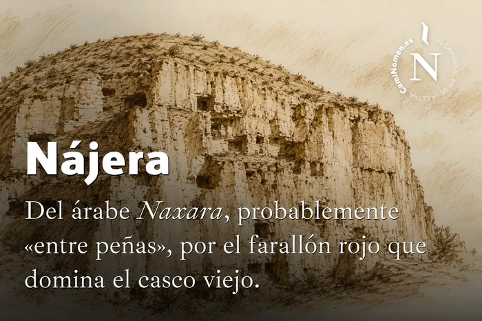 Nájera, imagen para redes con su etimología.