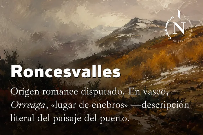 Roncesvalles, imagen para redes con su etimología.